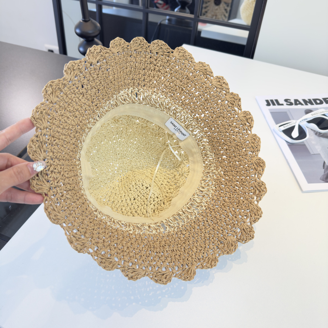 P圣罗兰新款草编渔夫帽，夏日必备！