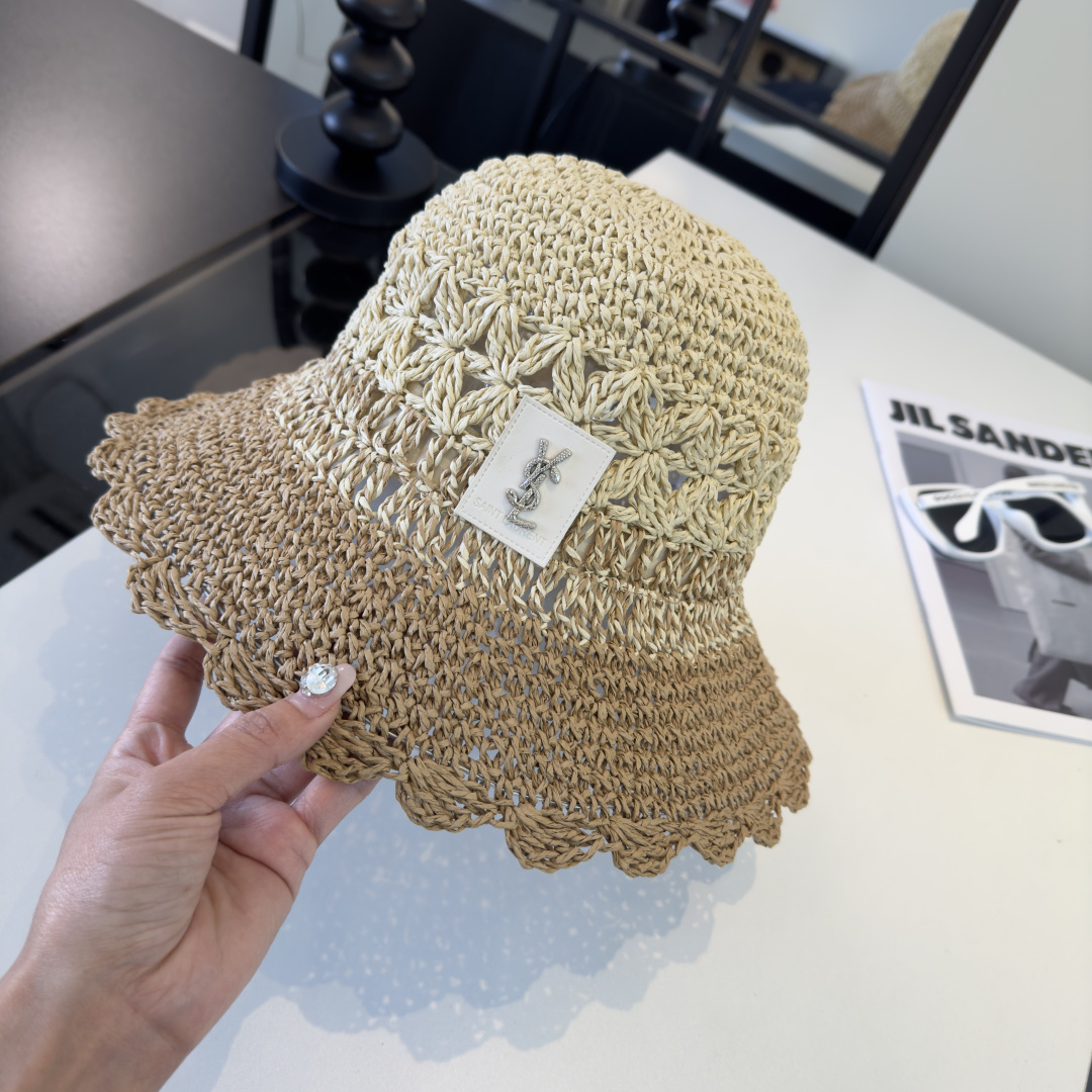 P圣罗兰新款草编渔夫帽，夏日必备！