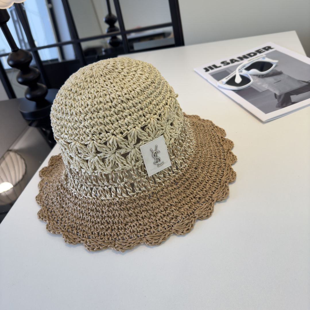 P圣罗兰新款草编渔夫帽，夏日必备！