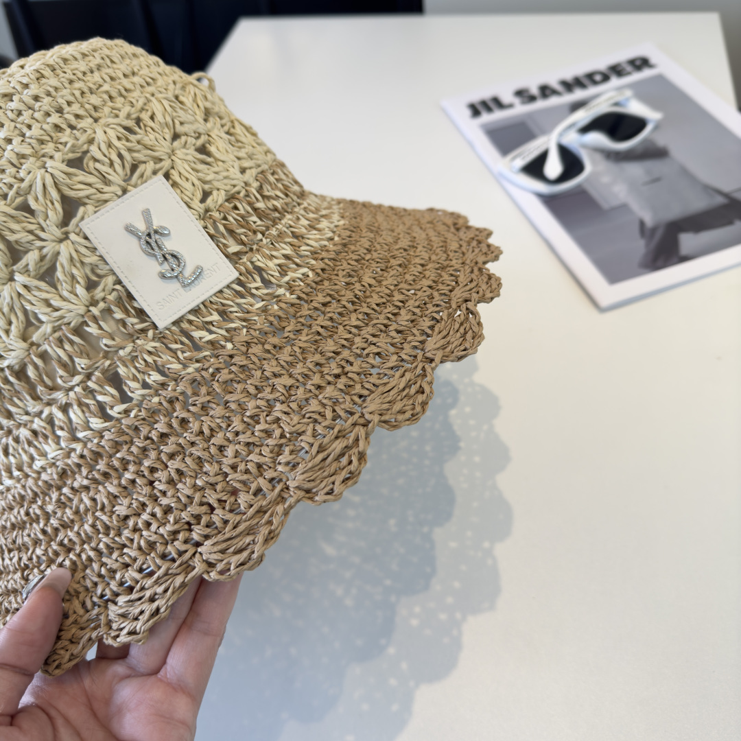 P圣罗兰新款草编渔夫帽，夏日必备！