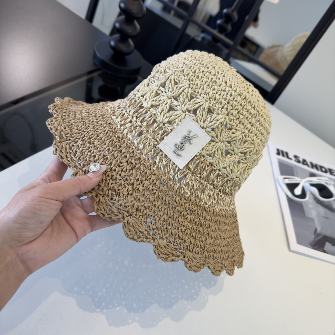 P圣罗兰新款草编渔夫帽，夏日必备！