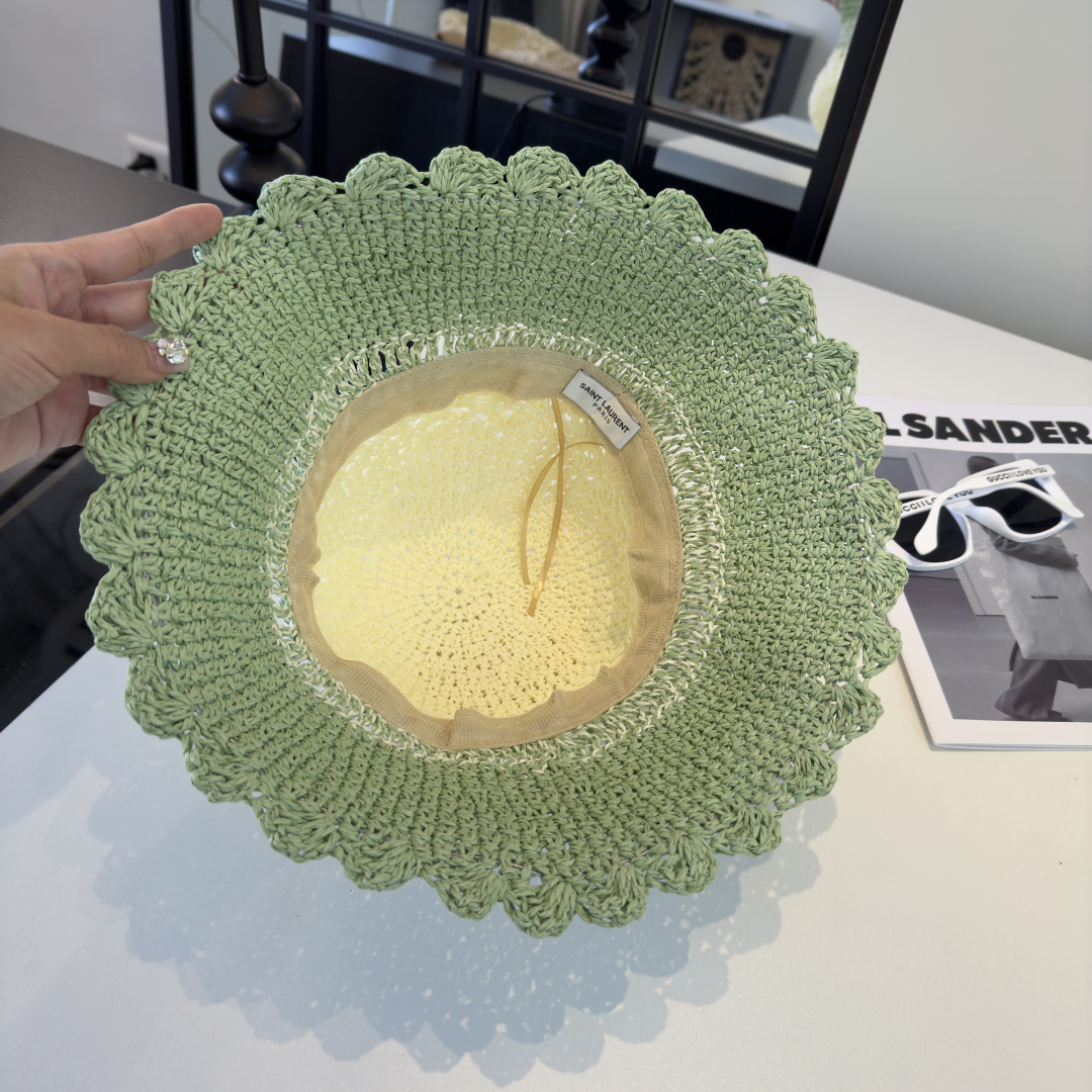 P圣罗兰新款草编渔夫帽，夏日必备！