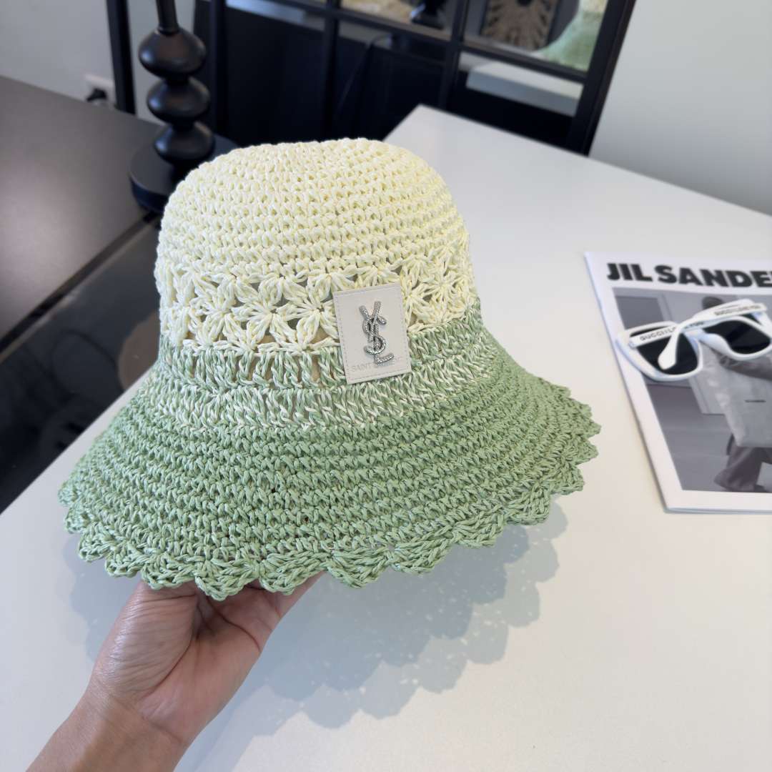 P圣罗兰新款草编渔夫帽，夏日必备！