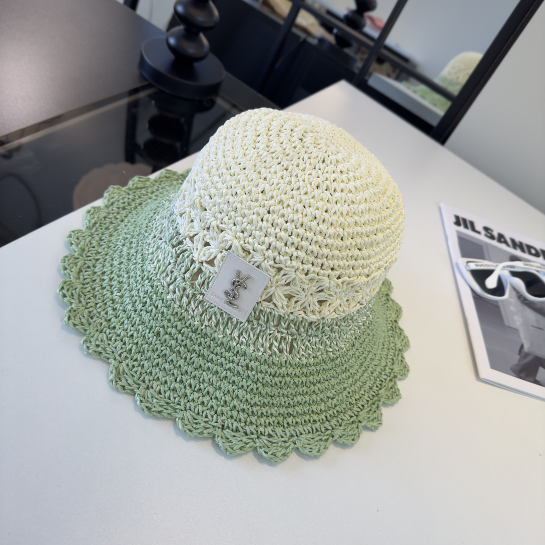 P圣罗兰新款草编渔夫帽，夏日必备！