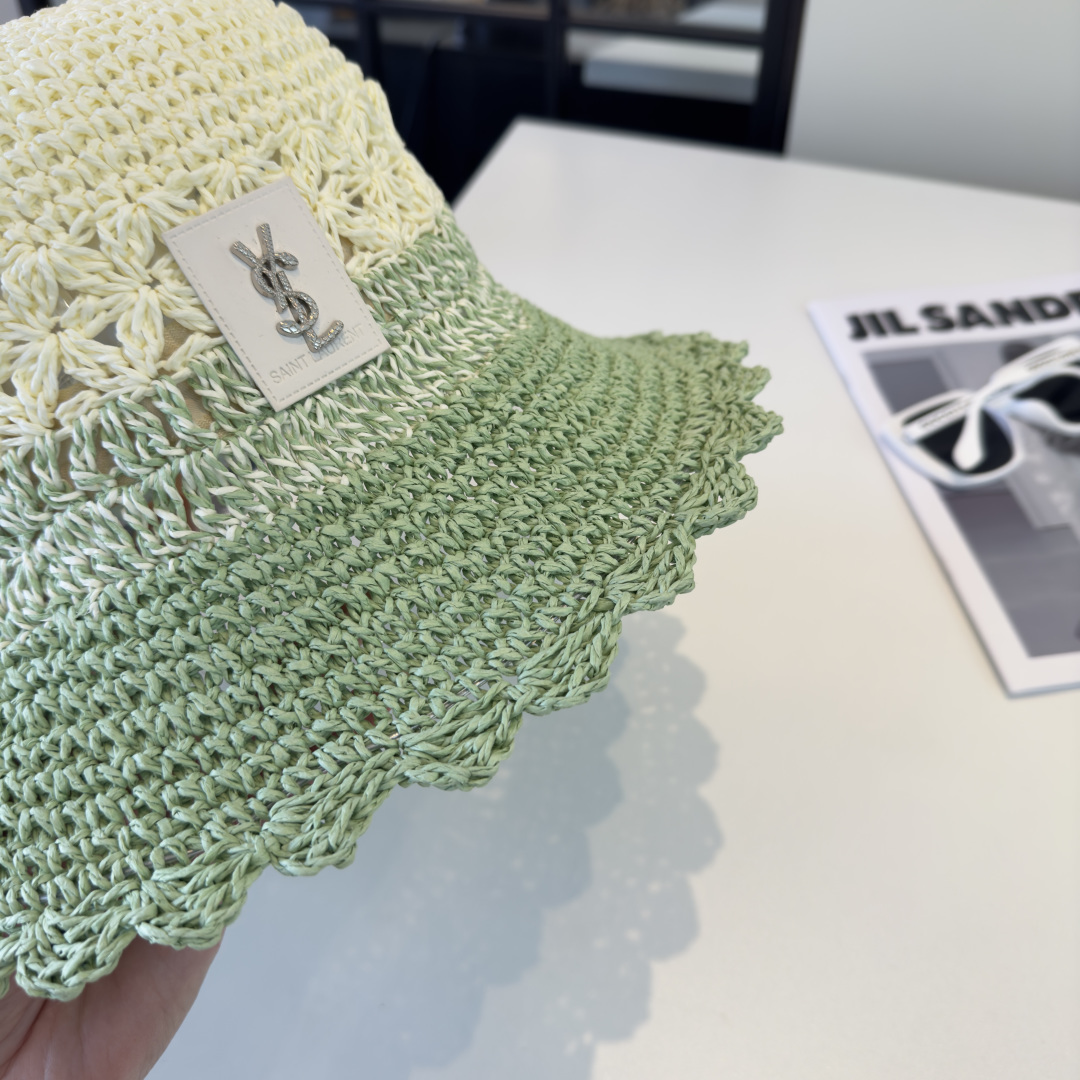 P圣罗兰新款草编渔夫帽，夏日必备！