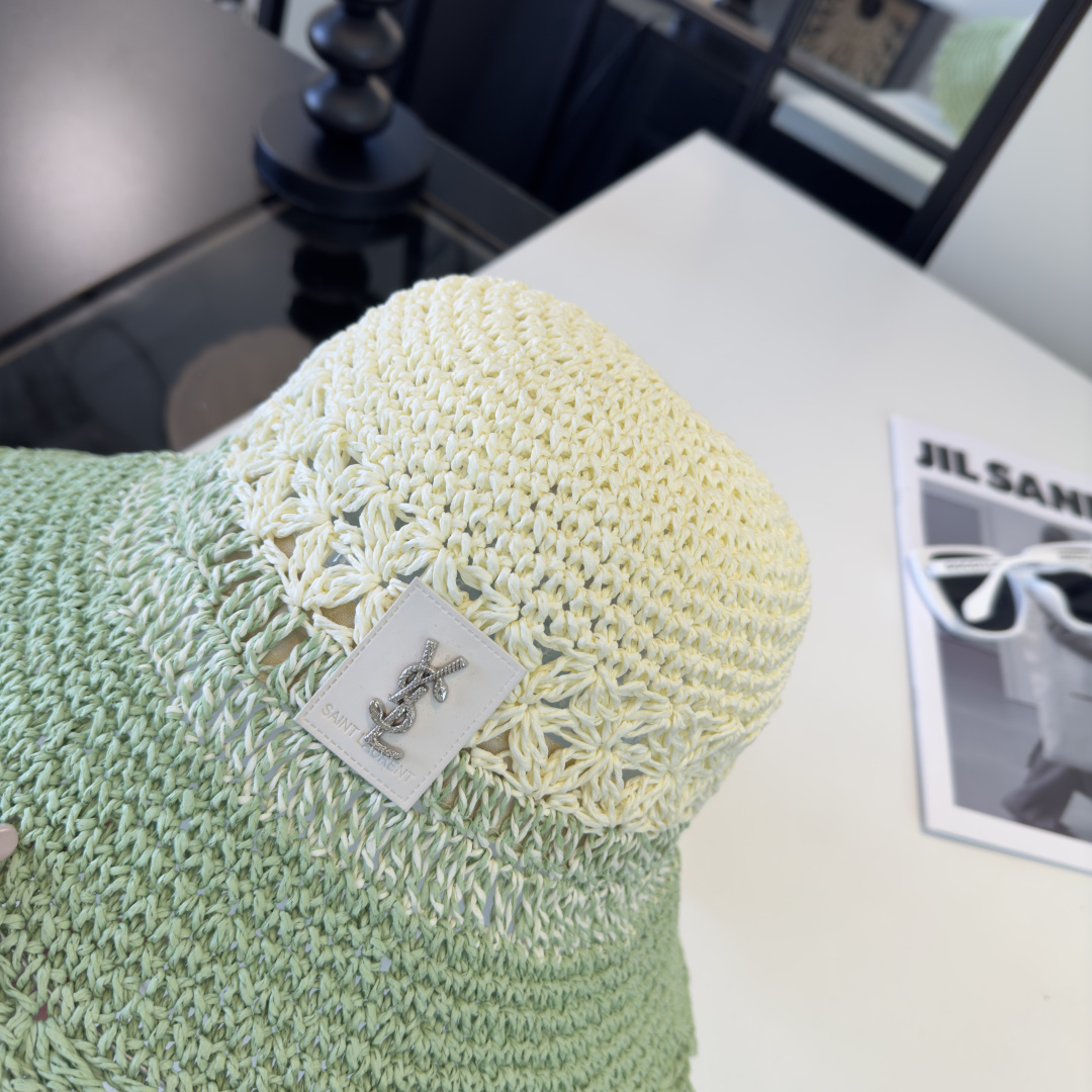 P圣罗兰新款草编渔夫帽，夏日必备！