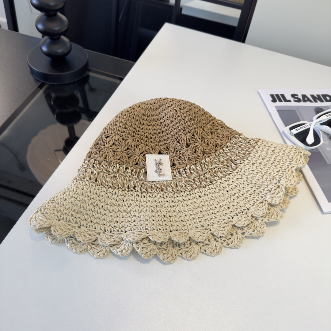 P圣罗兰新款草编渔夫帽，夏日必备！