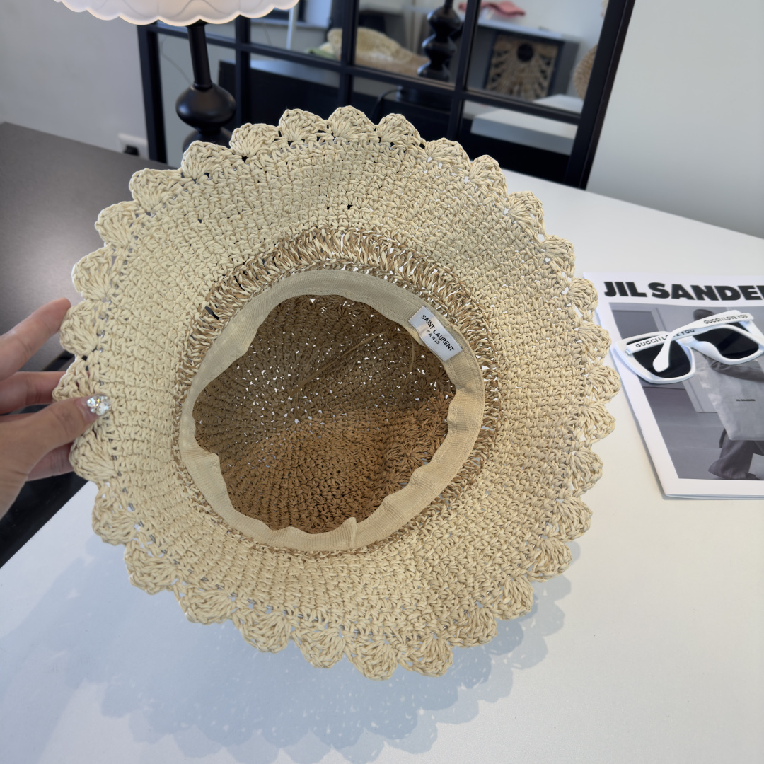 P圣罗兰新款草编渔夫帽，夏日必备！