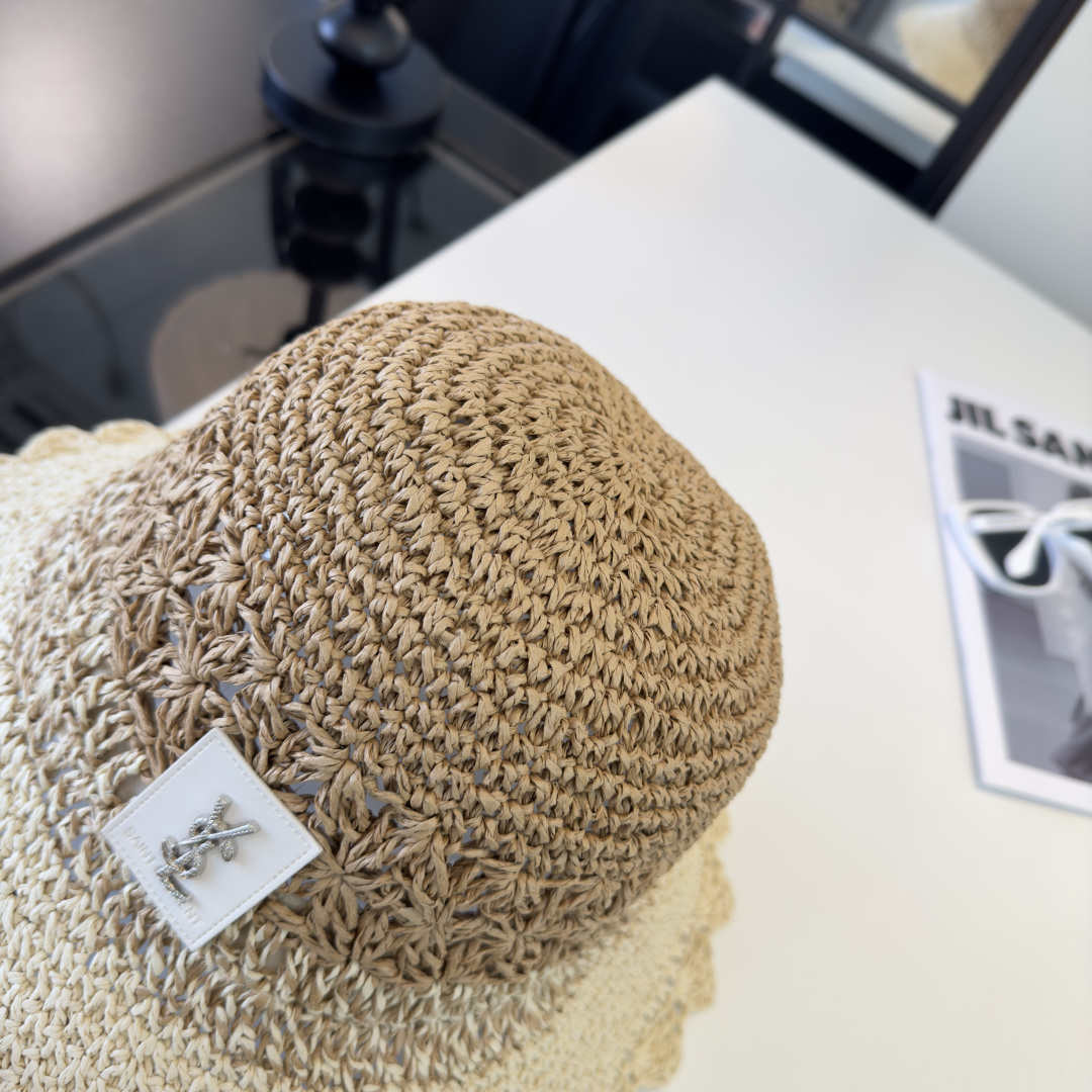 P圣罗兰新款草编渔夫帽，夏日必备！