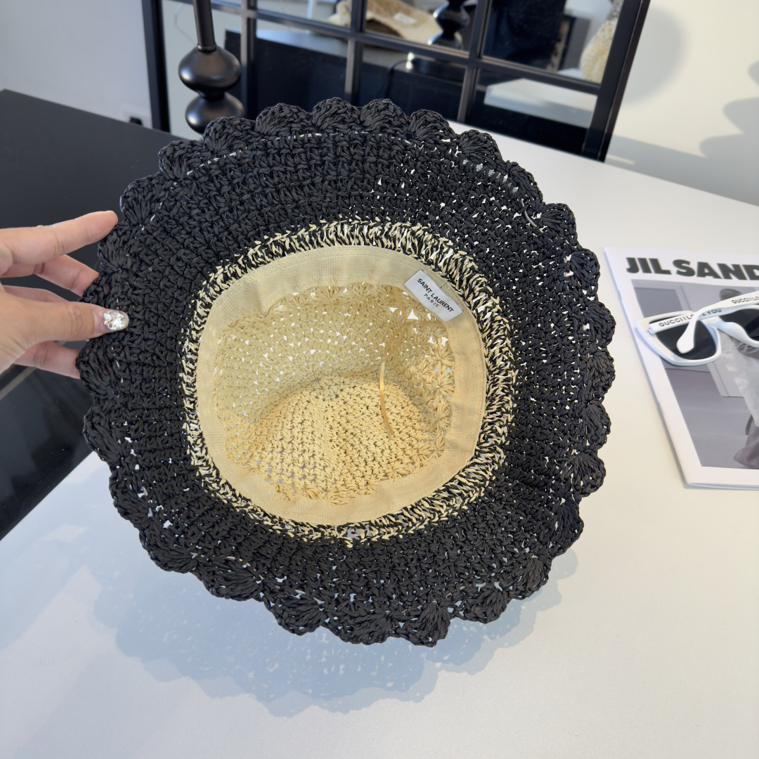 P圣罗兰新款草编渔夫帽，夏日必备！