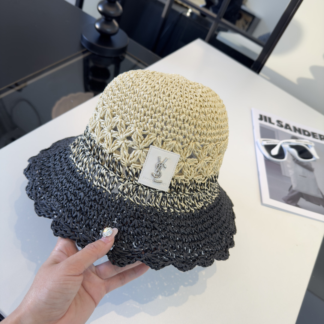 P圣罗兰新款草编渔夫帽，夏日必备！