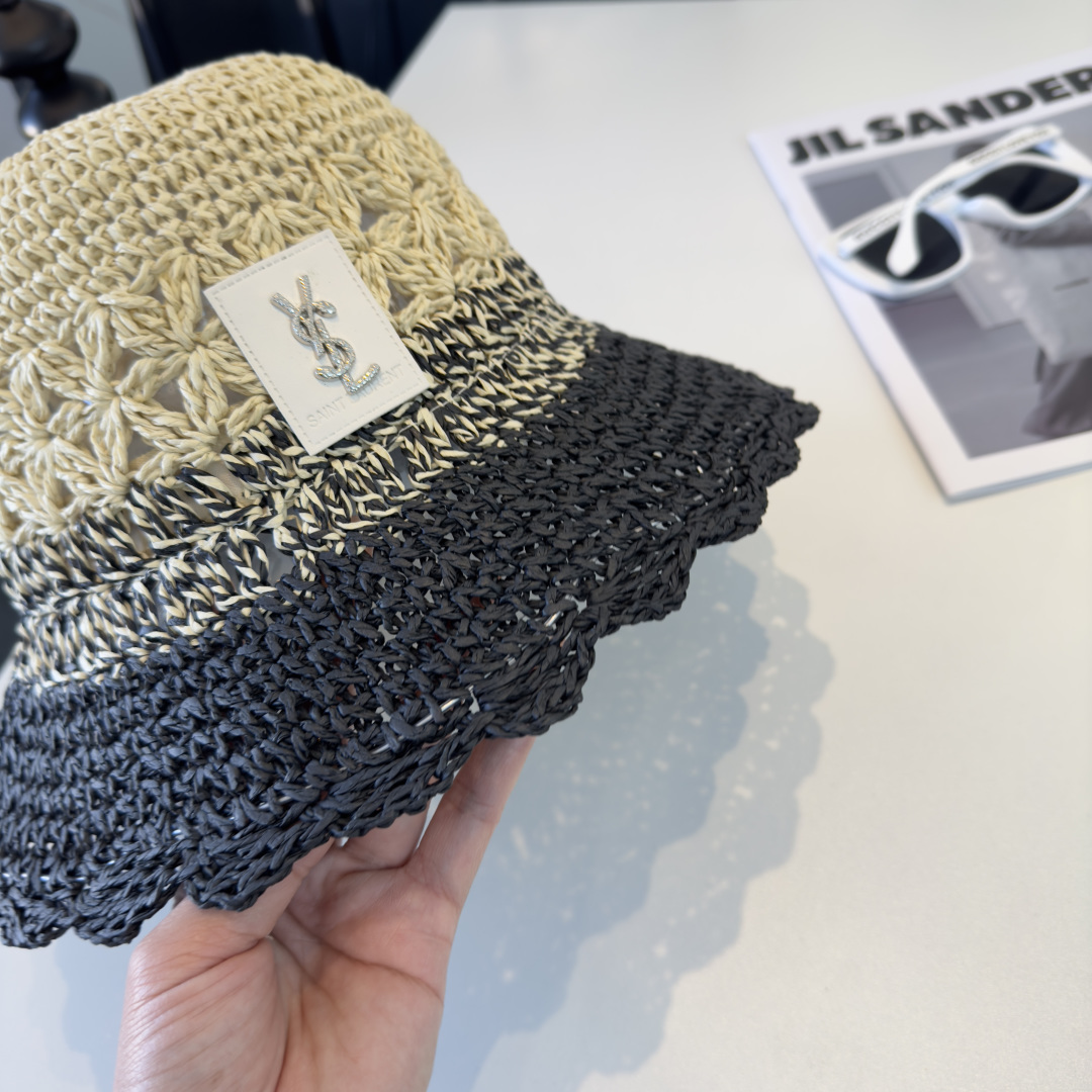 P圣罗兰新款草编渔夫帽，夏日必备！