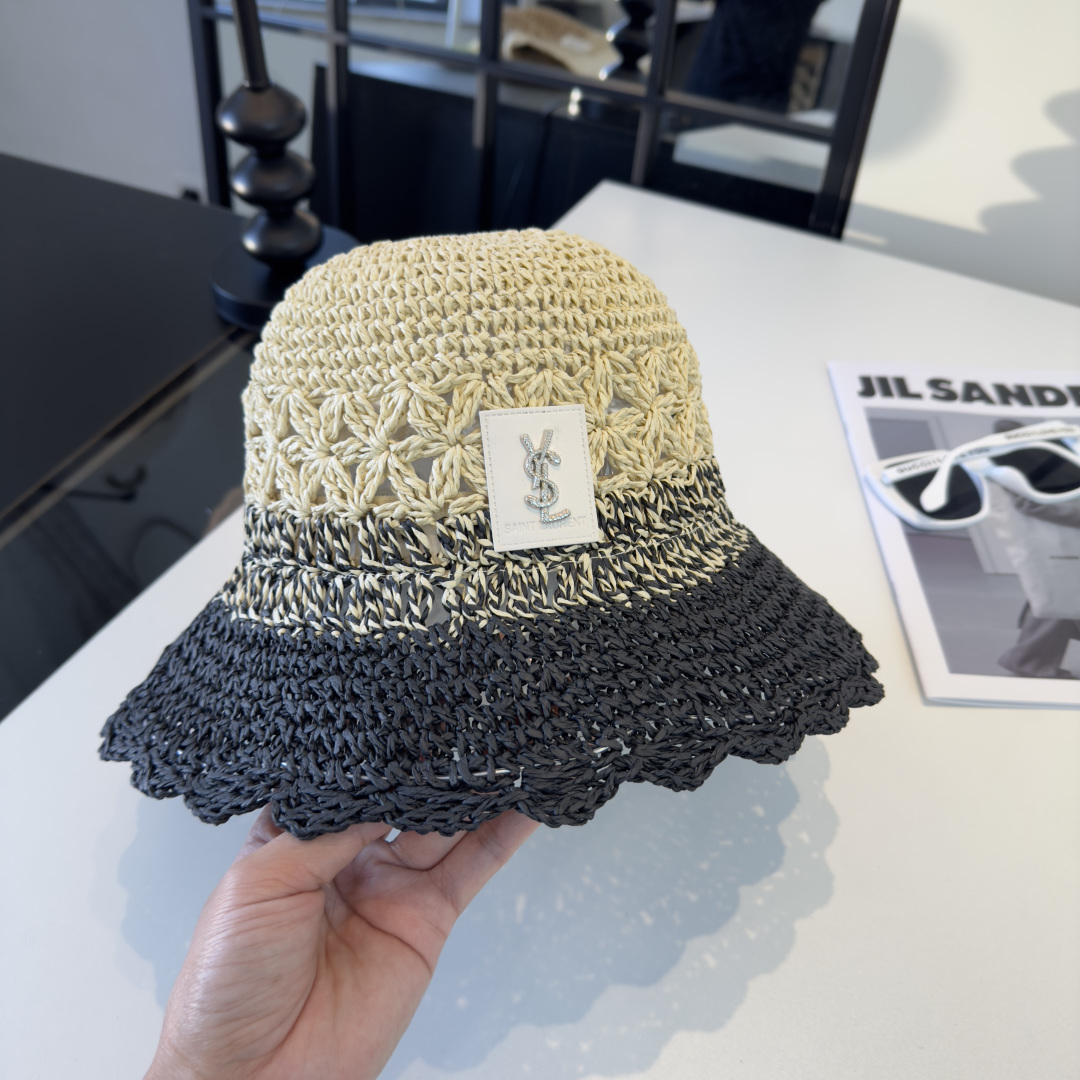 P圣罗兰新款草编渔夫帽，夏日必备！