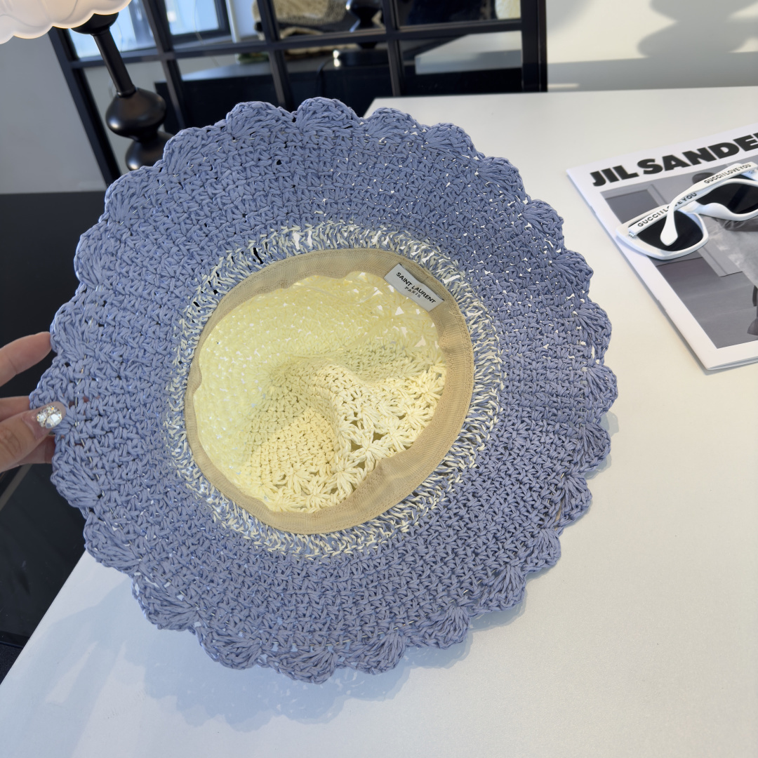 P圣罗兰新款草编渔夫帽，夏日必备！