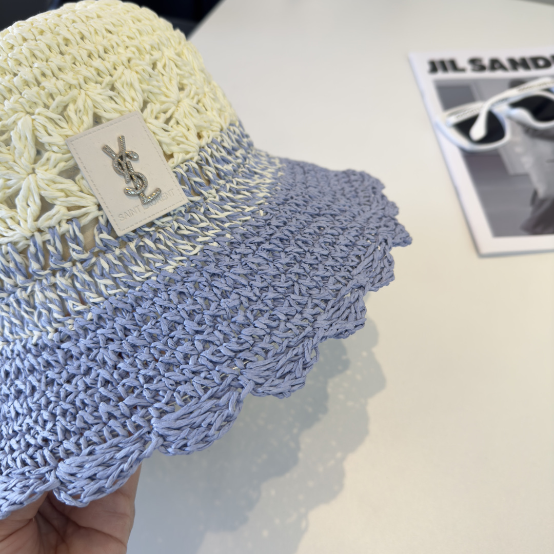 P圣罗兰新款草编渔夫帽，夏日必备！