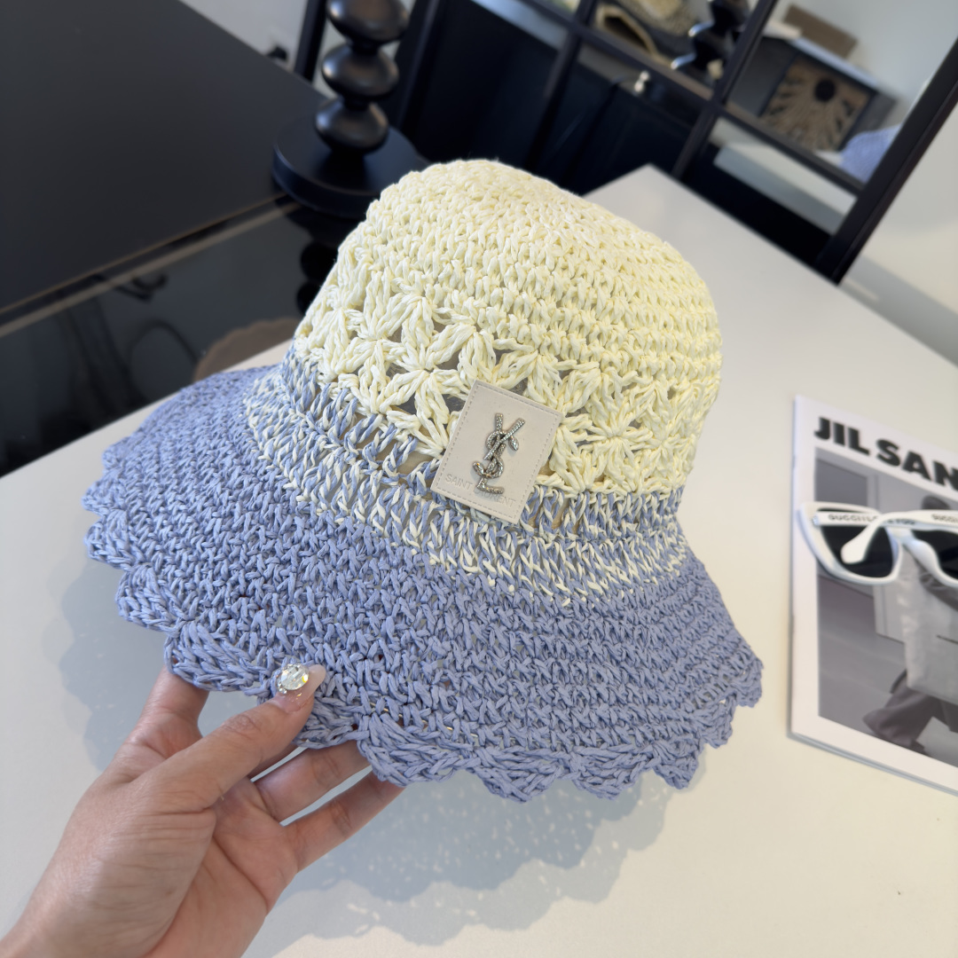 P圣罗兰新款草编渔夫帽，夏日必备！