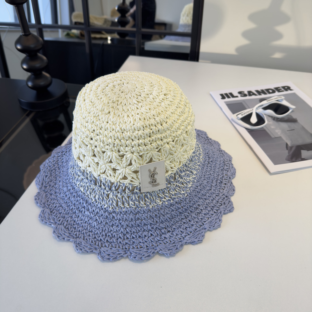 P圣罗兰新款草编渔夫帽，夏日必备！