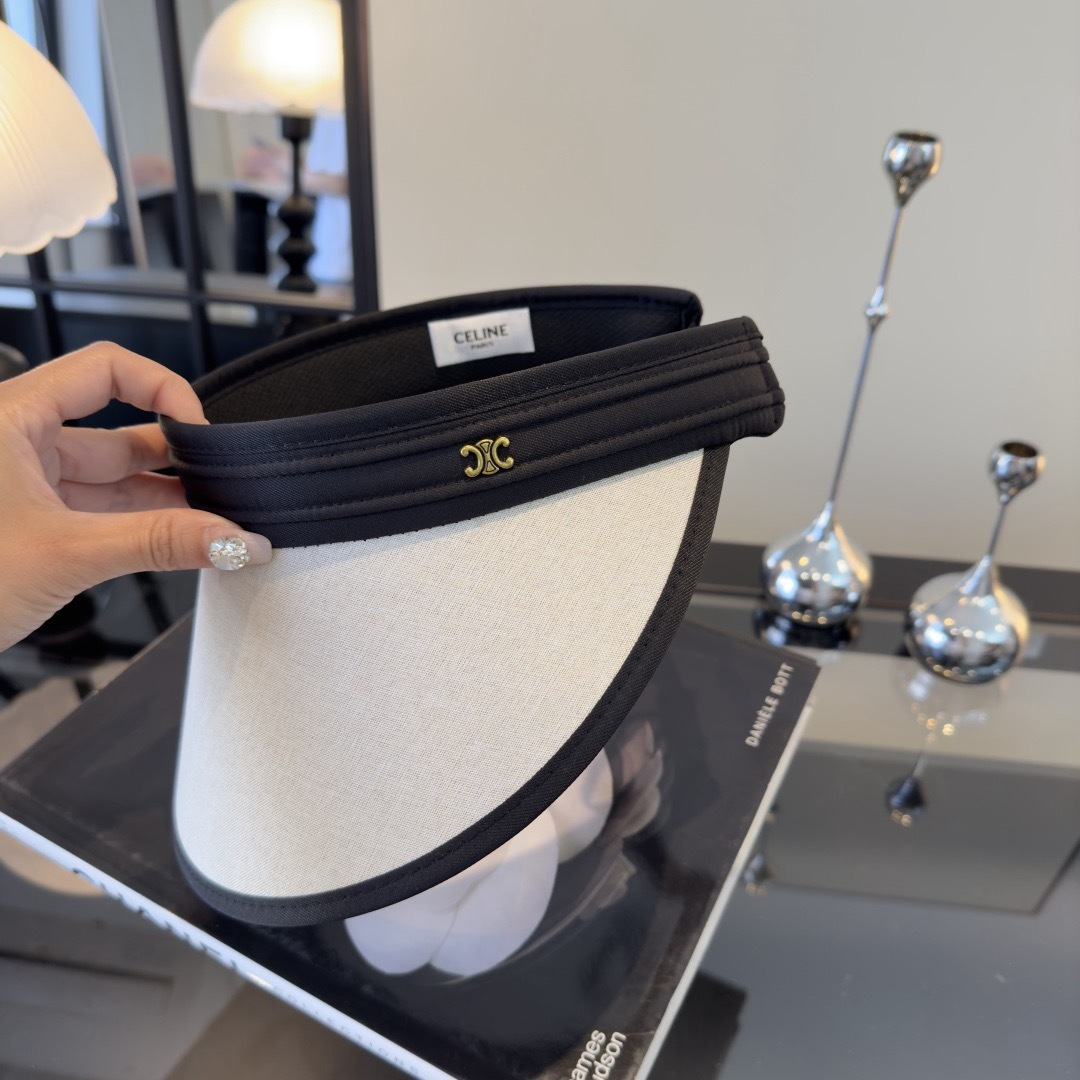 PCeline赛琳新款空顶发箍遮阳帽