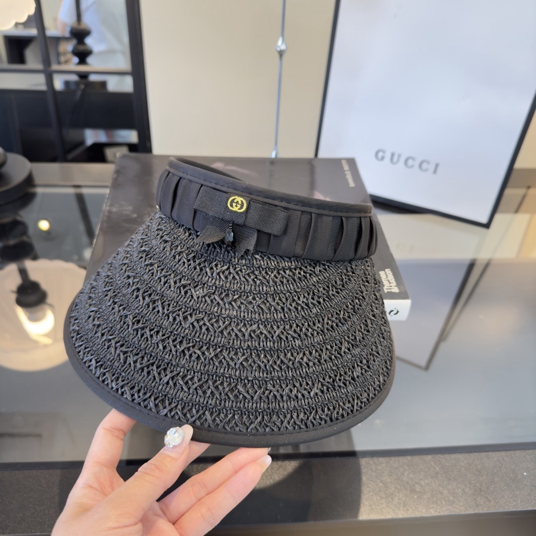 PGucci古奇新款空顶发箍遮阳帽