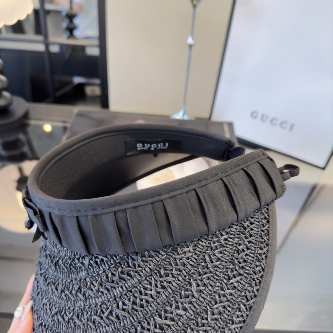 PGucci古奇新款空顶发箍遮阳帽