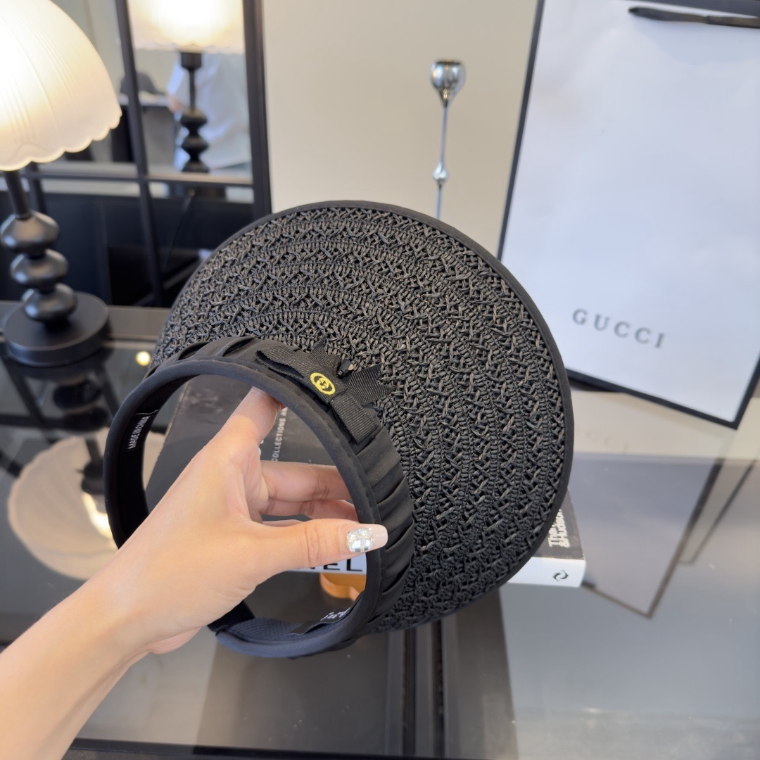 PGucci古奇新款空顶发箍遮阳帽