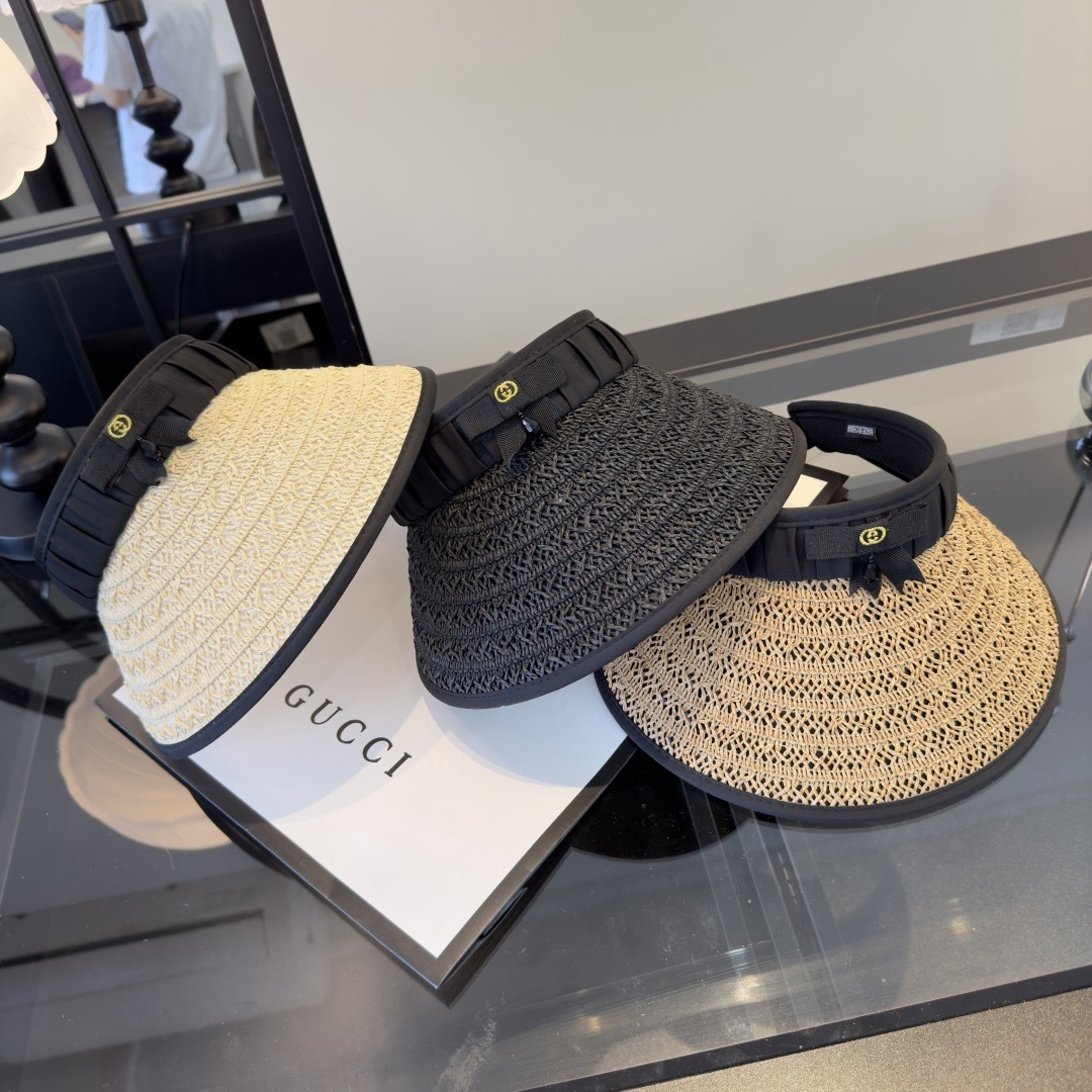 PGucci古奇新款空顶发箍遮阳帽