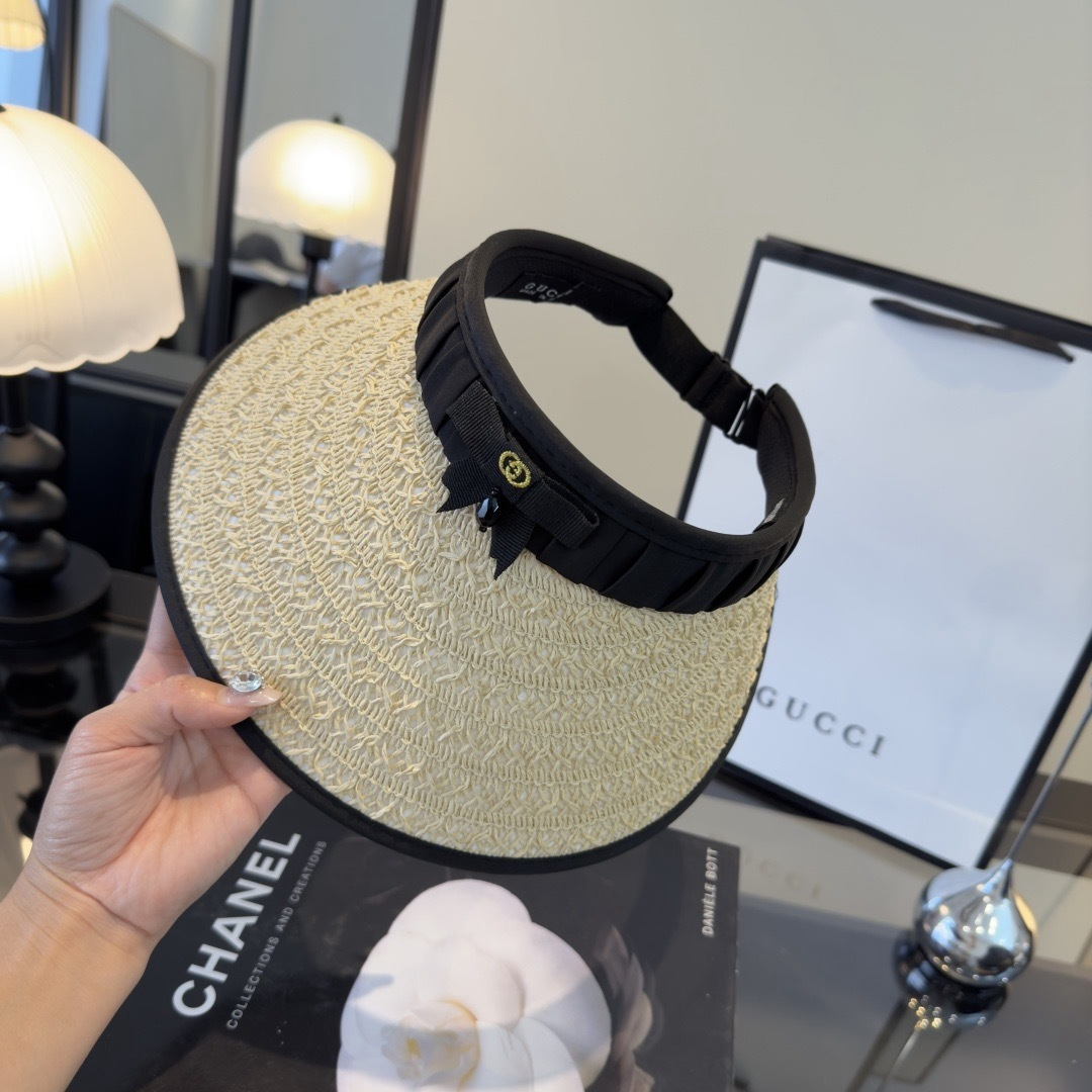 PGucci古奇新款空顶发箍遮阳帽