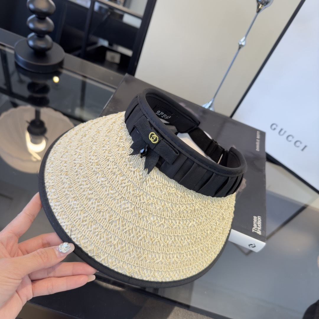 PGucci古奇新款空顶发箍遮阳帽