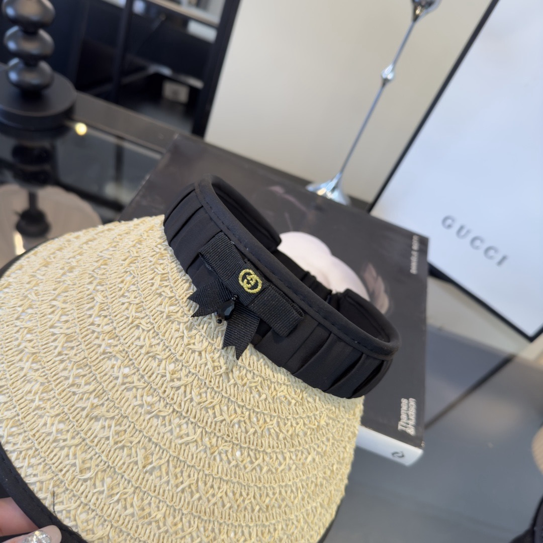 PGucci古奇新款空顶发箍遮阳帽