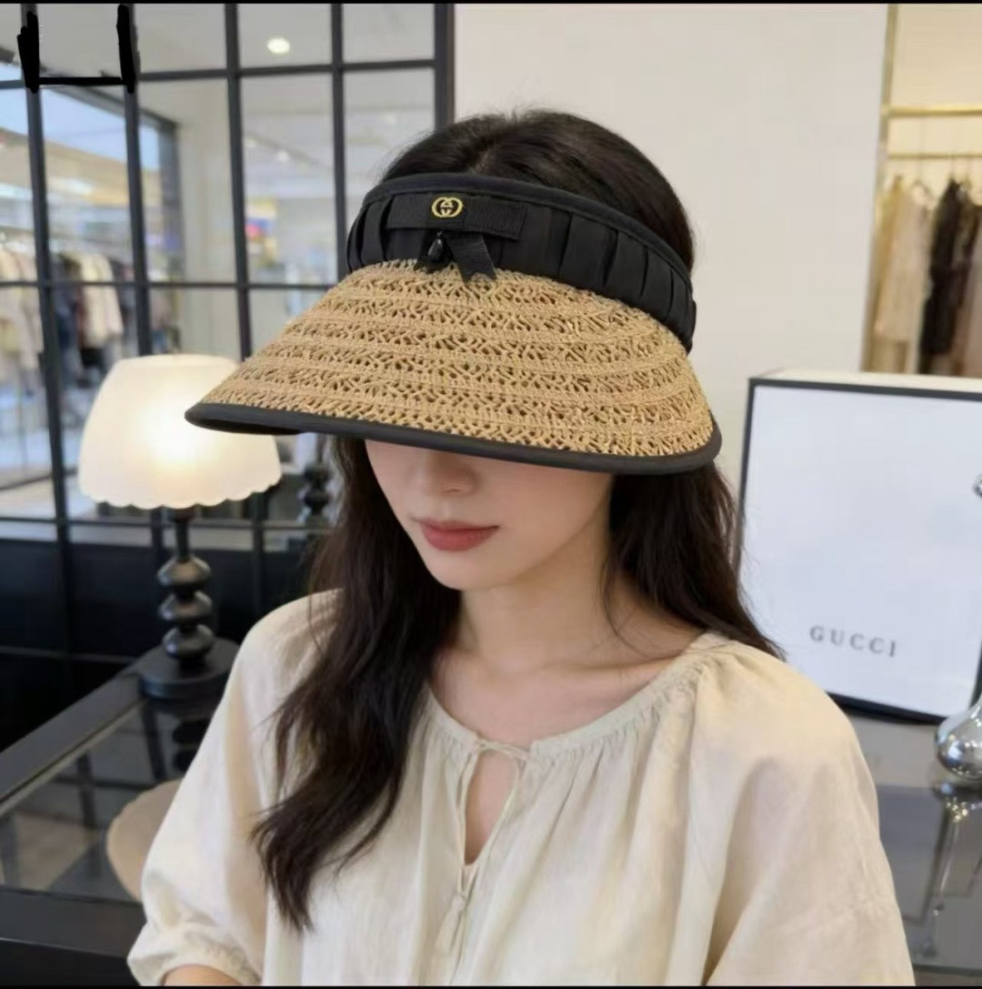 PGucci古奇新款空顶发箍遮阳帽