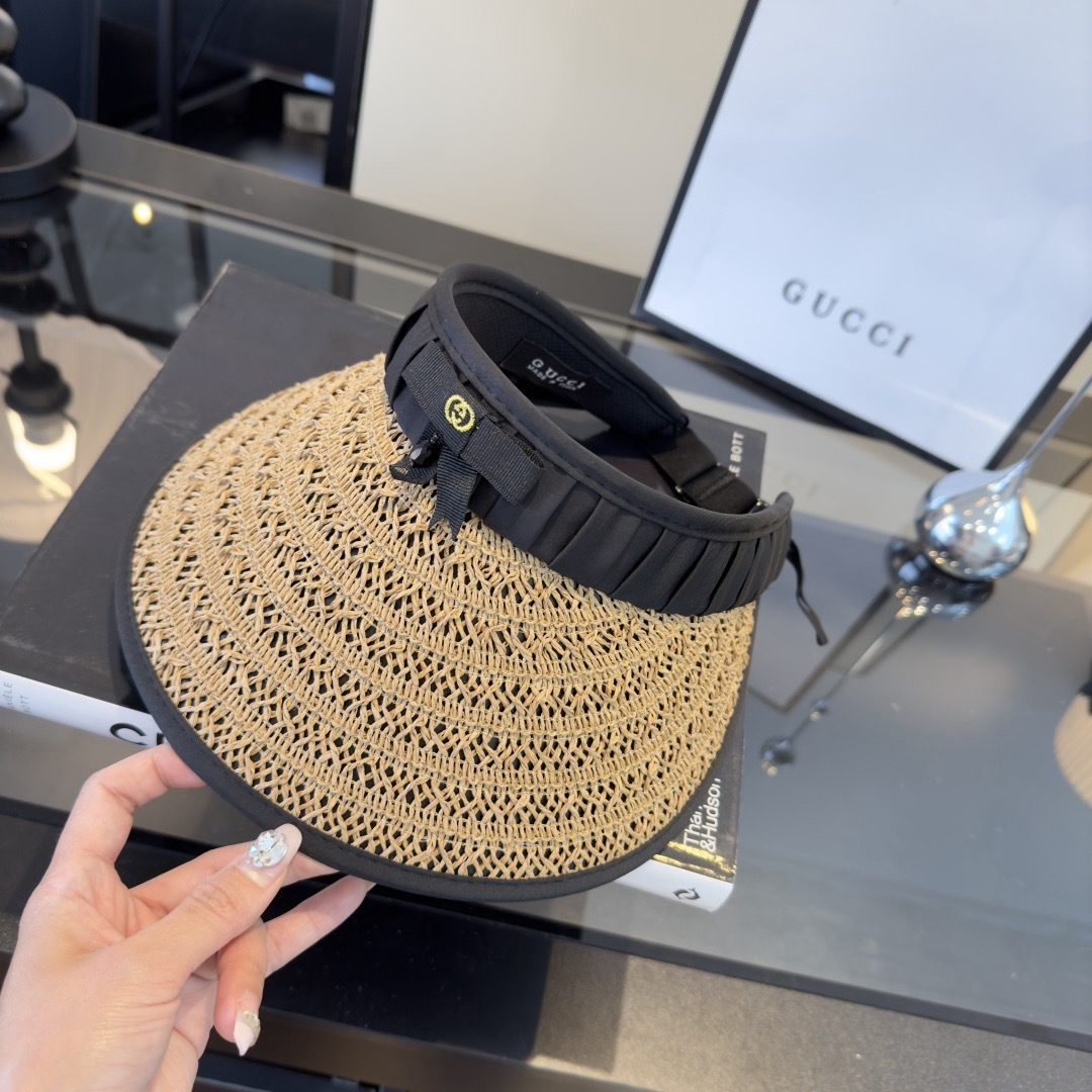 PGucci古奇新款空顶发箍遮阳帽