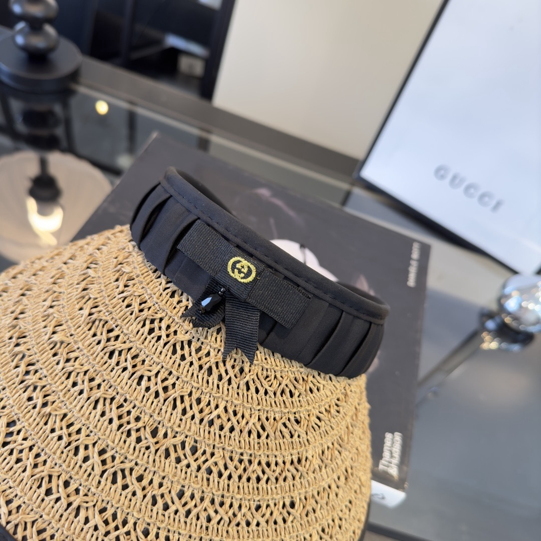 PGucci古奇新款空顶发箍遮阳帽