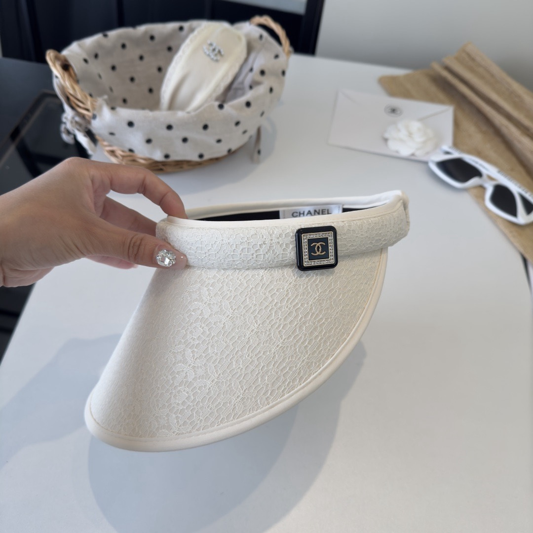 PChanel香奈儿新款空顶遮阳帽，头围57cm