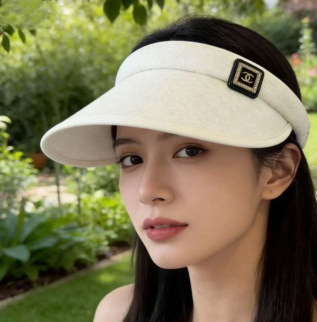 PChanel香奈儿新款空顶遮阳帽，头围57cm