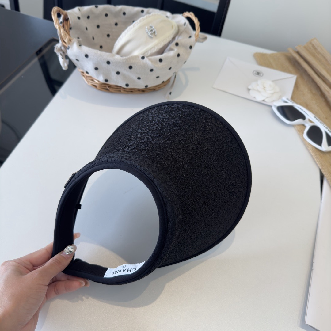 PChanel香奈儿新款空顶遮阳帽，头围57cm