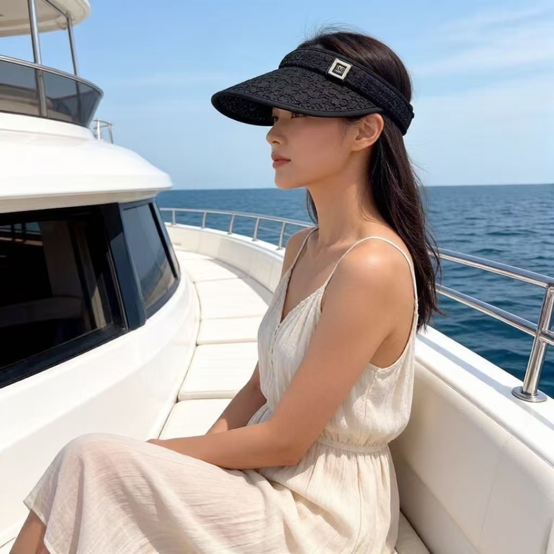 PChanel香奈儿新款空顶遮阳帽，头围57cm