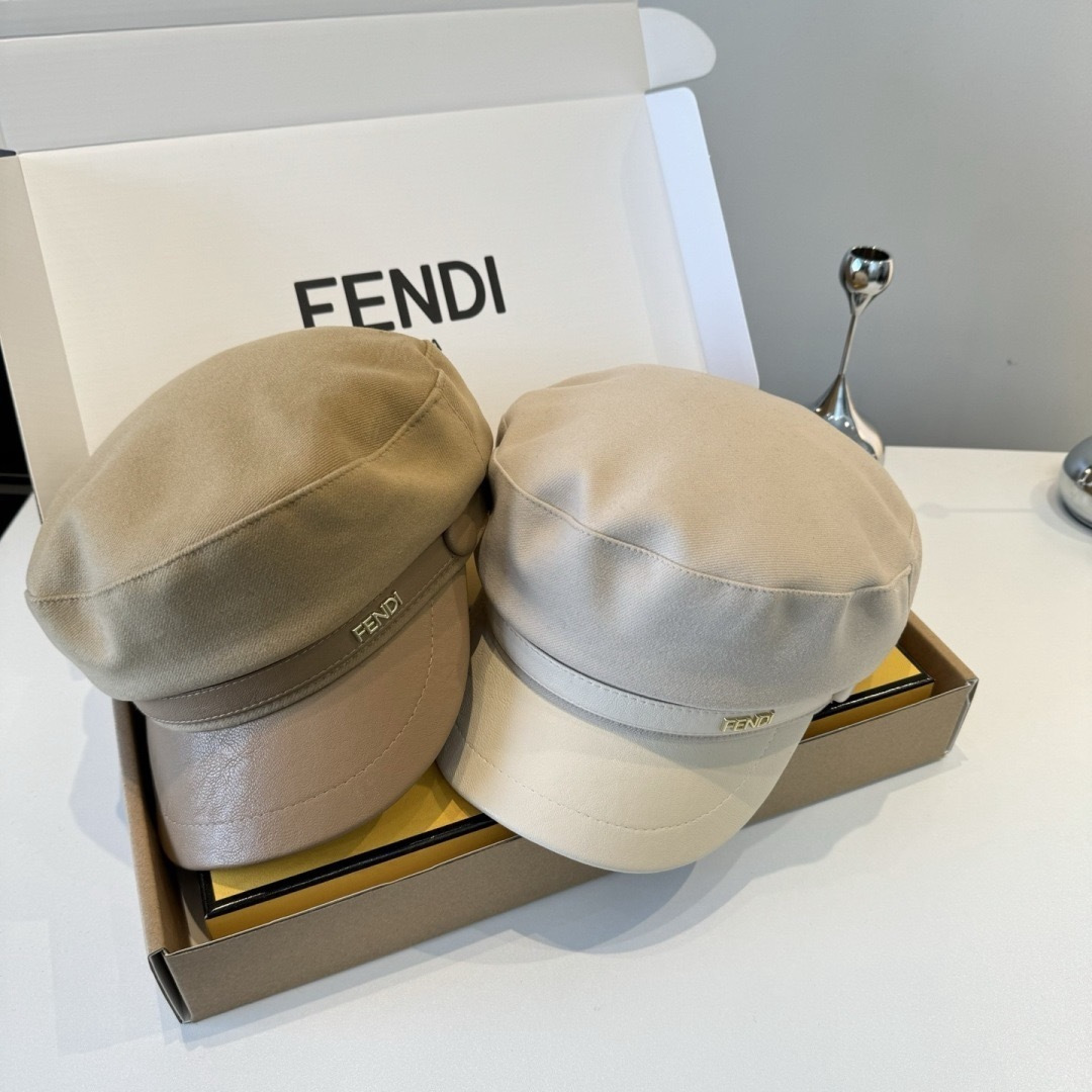 PFENDI芬迪新款鸭舌军帽，高级定制，头围57cm