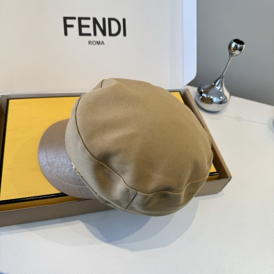 Fendi FENDI芬迪新款鸭舌军帽，高级定制，头围57cm