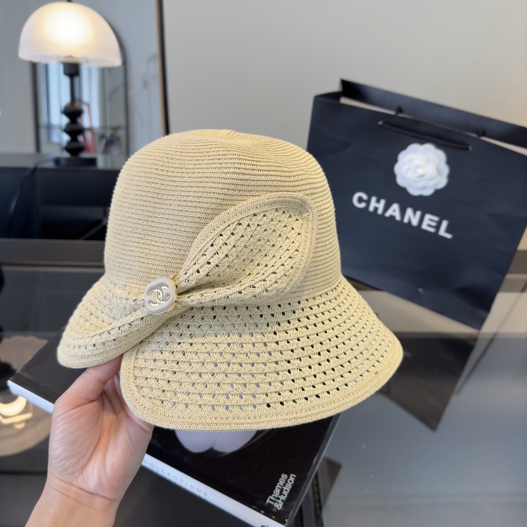 Chanel Chanel香奈儿新款草帽，遮阳沙滩草帽，头围57cm
