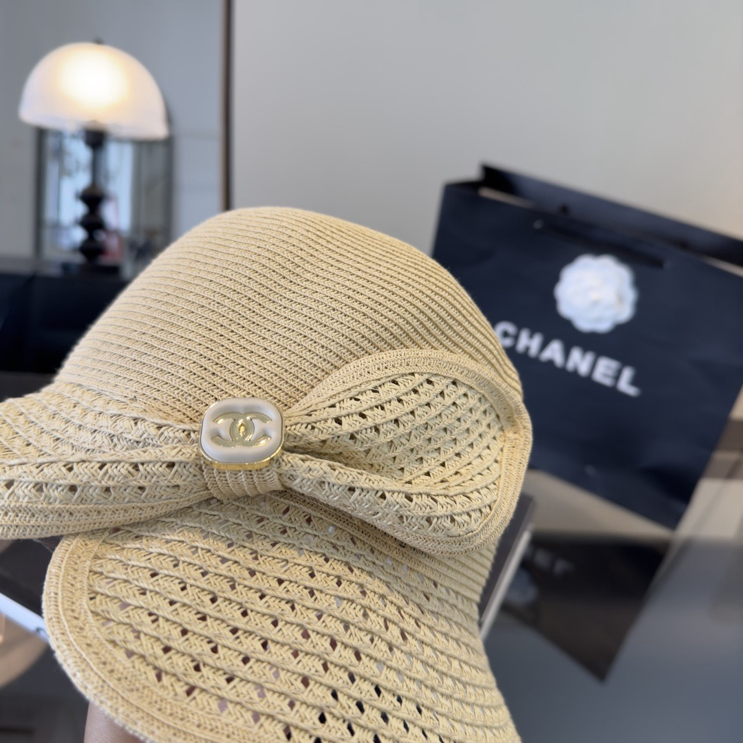 Chanel Chanel香奈儿新款草帽，遮阳沙滩草帽，头围57cm