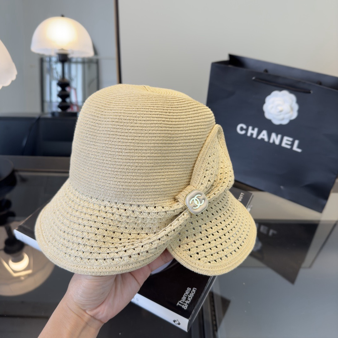 Chanel Chanel香奈儿新款草帽，遮阳沙滩草帽，头围57cm