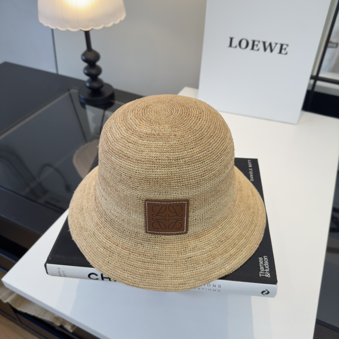Loewe 罗意威新款拉菲草草帽，头围57cm