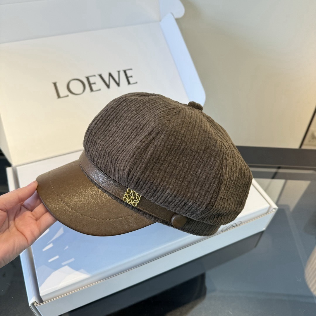 Loewe 罗意威新款鸭舌军帽，高级定制，头围57cm