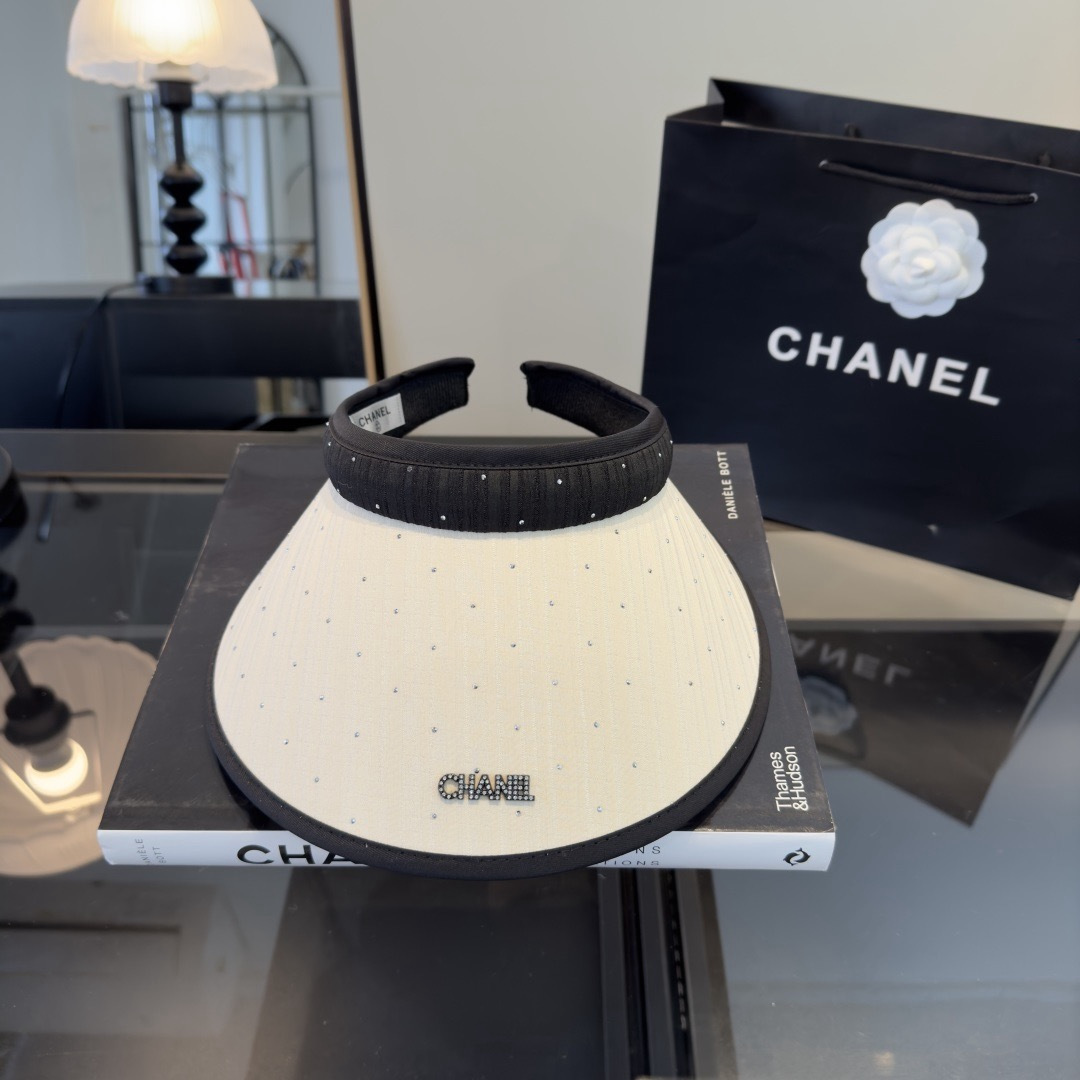 Chanel Chanel香奈儿新款空顶发箍遮阳帽，可调节，头围57cm