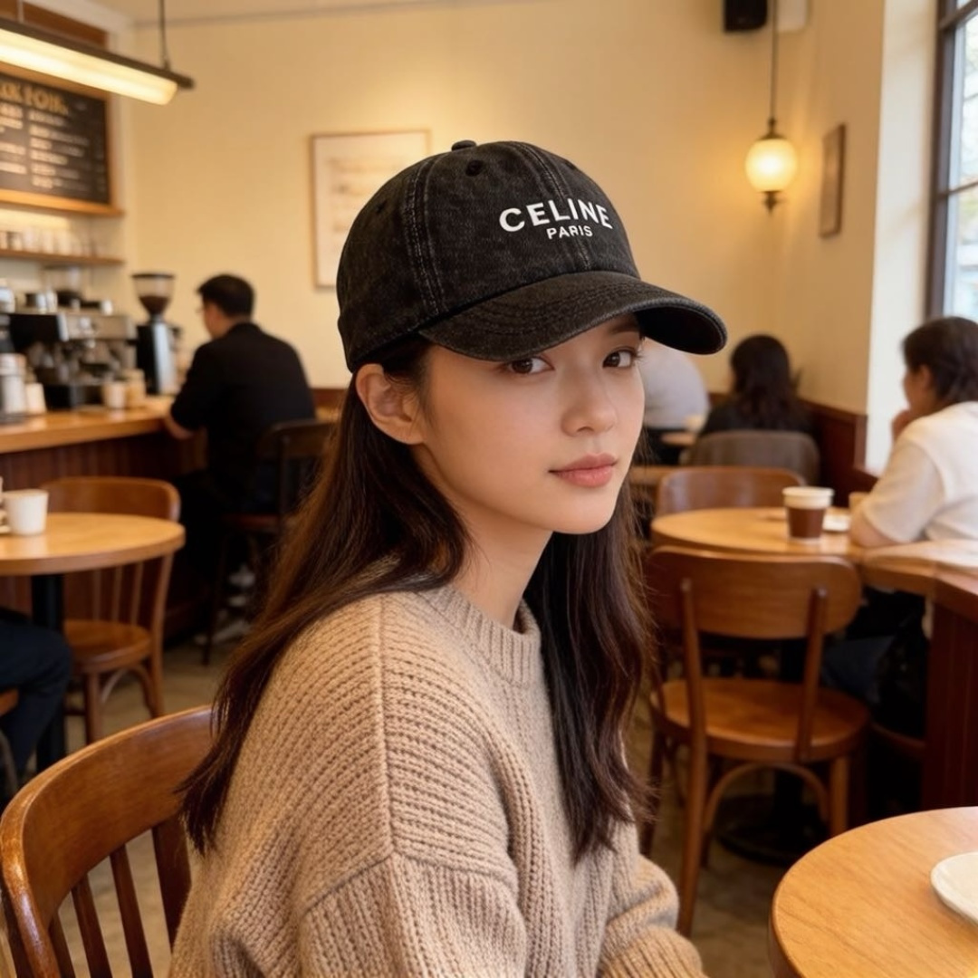 Celine Celine赛琳新款遮阳鸭舌帽，头围57cm