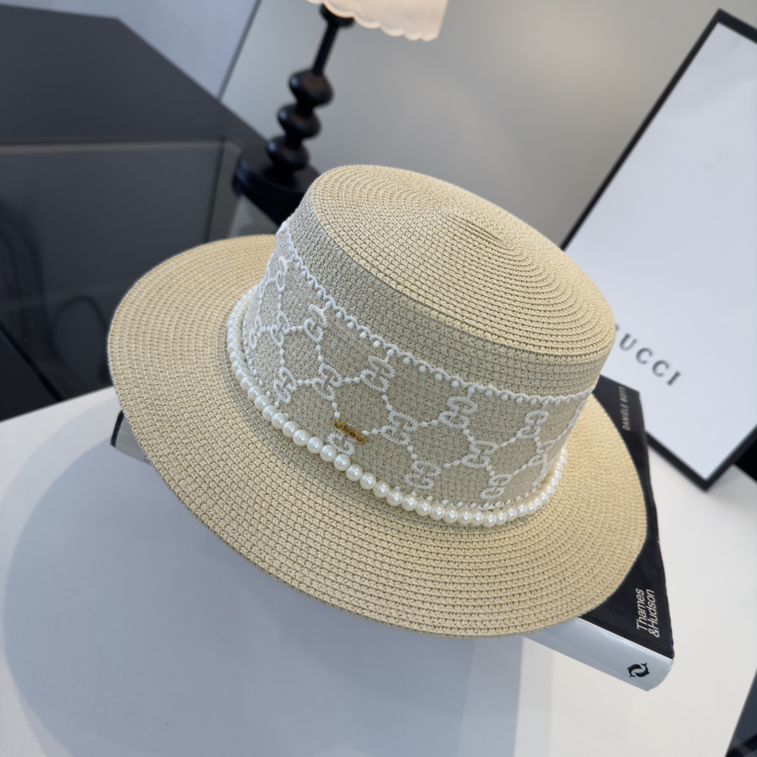 PGucci古奇新款蕾丝平顶，小清新设计，头围57cm