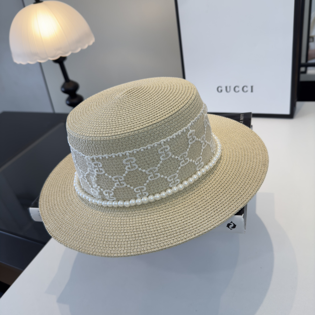 PGucci古奇新款蕾丝平顶，小清新设计，头围57cm