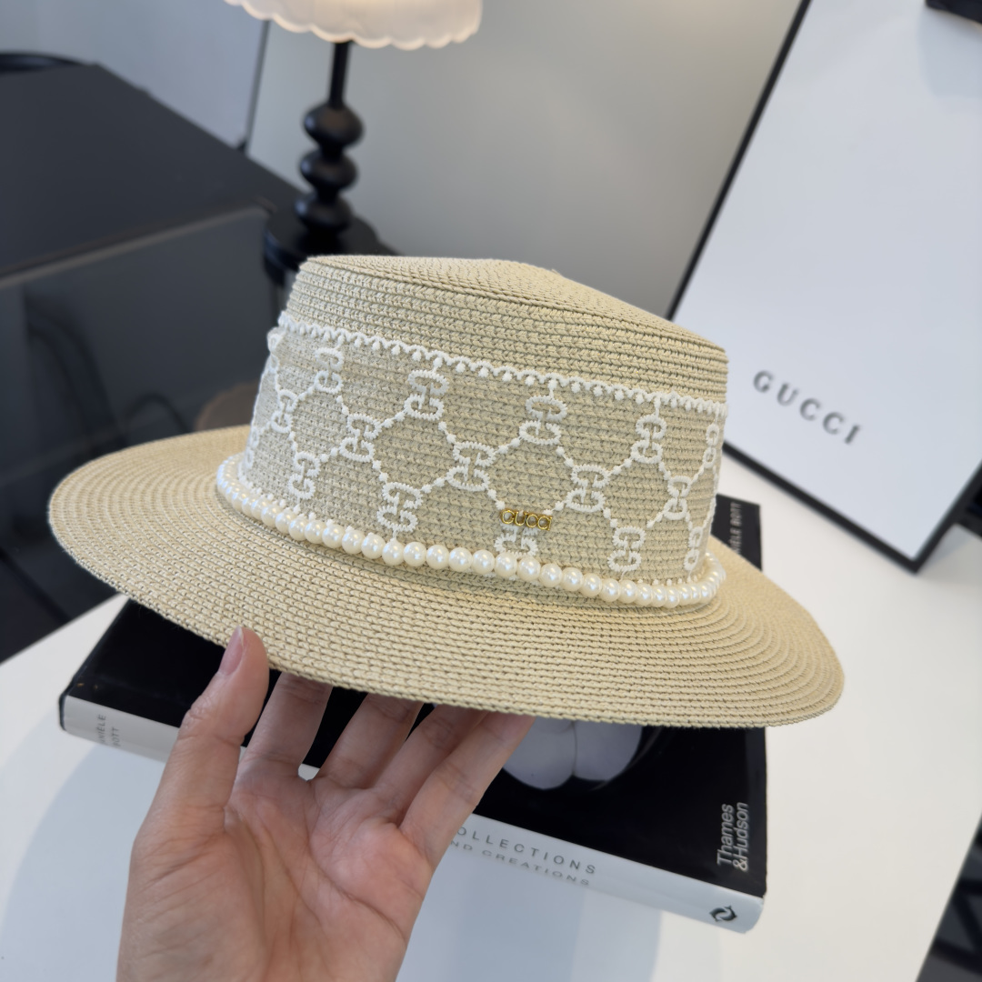 PGucci古奇新款蕾丝平顶，小清新设计，头围57cm