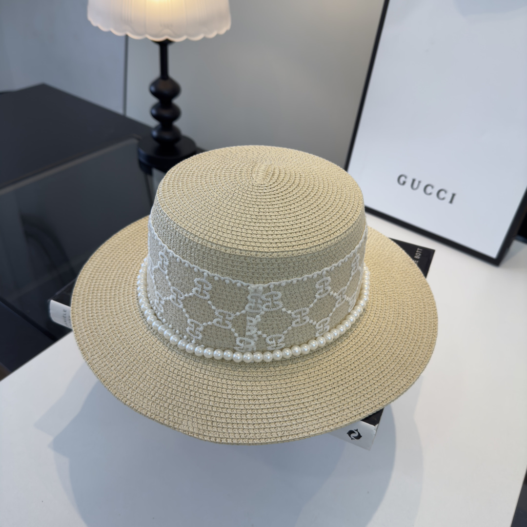 PGucci古奇新款蕾丝平顶，小清新设计，头围57cm