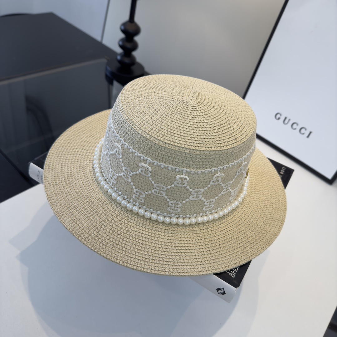 PGucci古奇新款蕾丝平顶，小清新设计，头围57cm